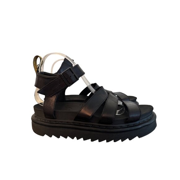 Dr. Martens Blaire Fisherman Sandals Black Hydro Leather Adjustable Ankl… - Picture 4 of 15